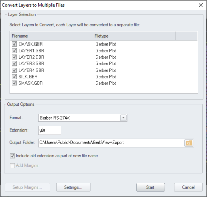 convert layers to files